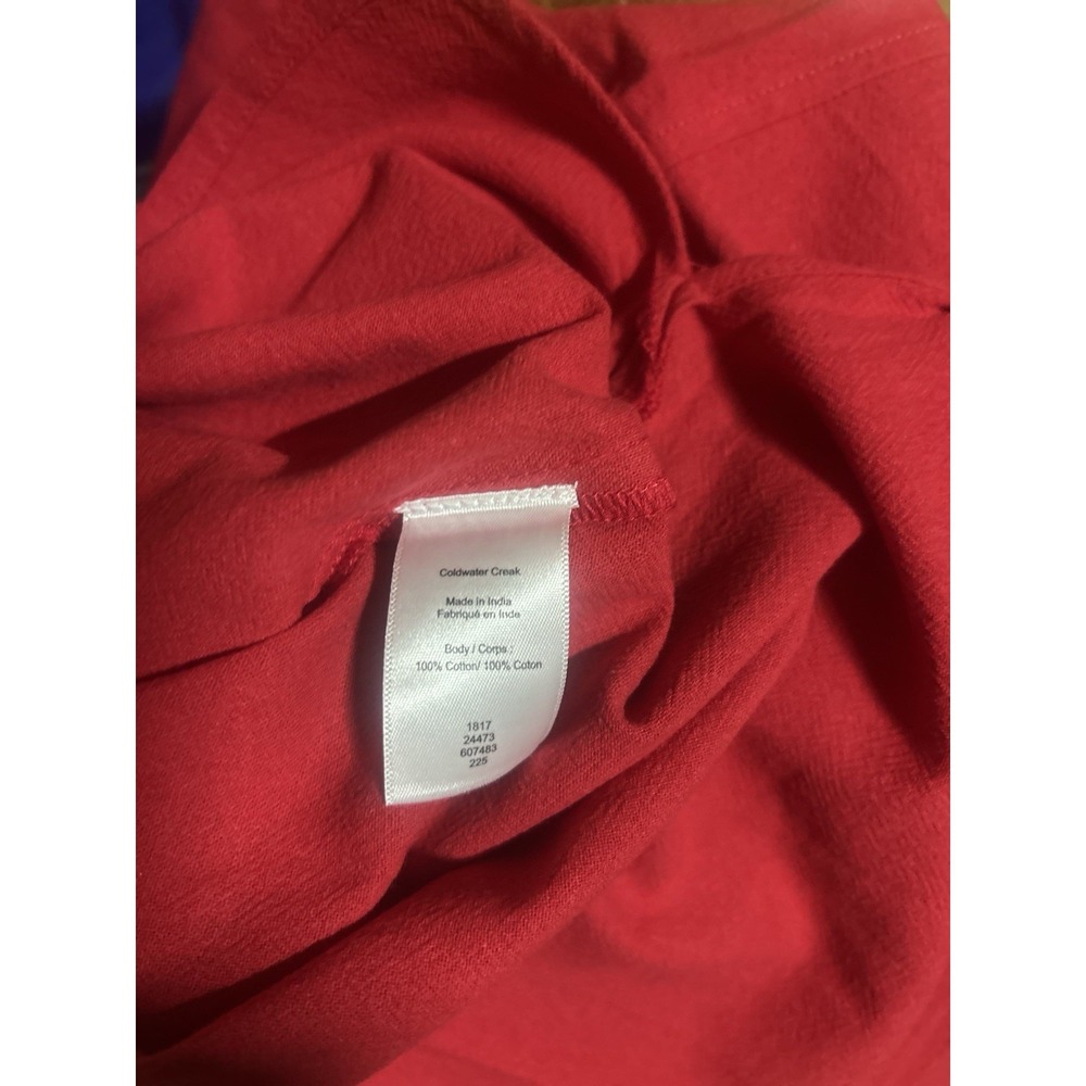 Coldwater Creek Women's 1X Fresh Red Blouse Style 24473 New Still In Plastic - Picture 5 of 6